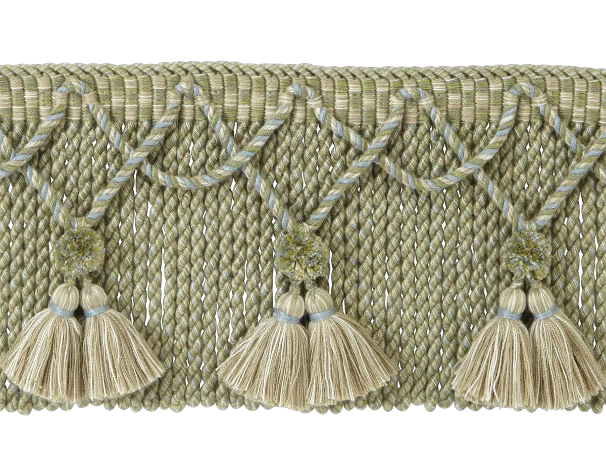 Photo of Bullion Fringe with Pompoms, Loops & Tassels