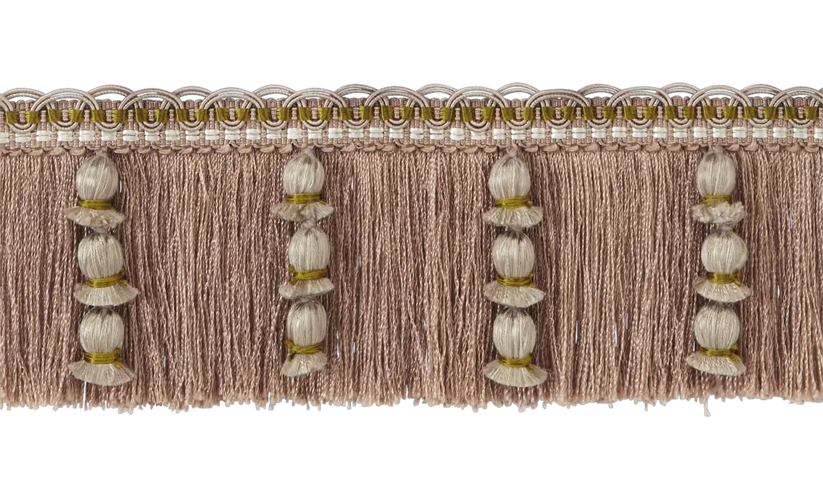 Photo of Braid top cut fringe with bell tassels
