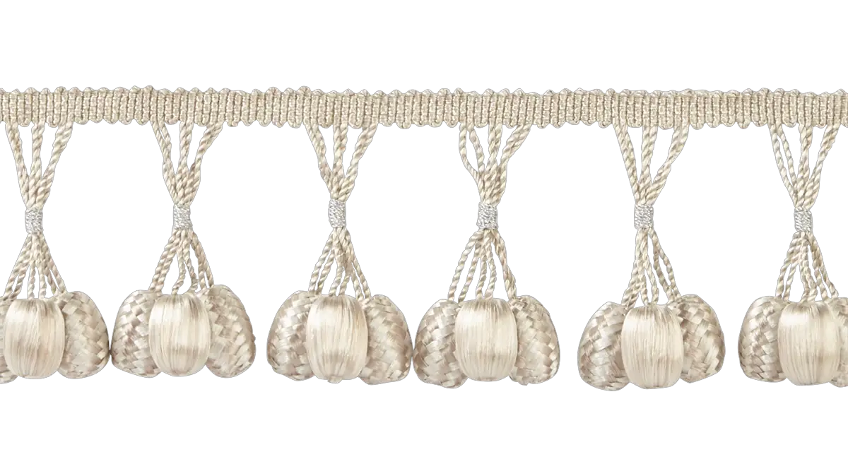 Photo of Triple Yarn & Knitted Ball Fringe