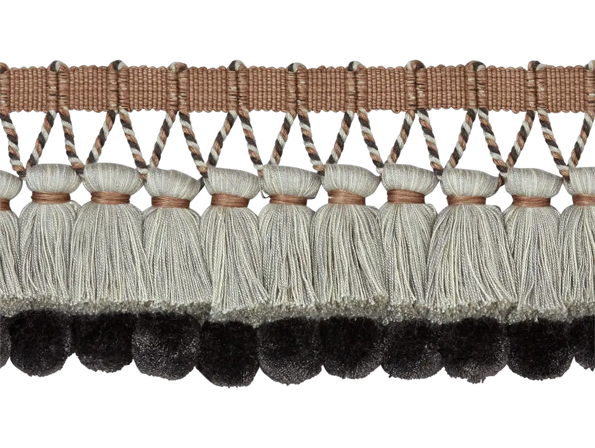 Photo of V-Hanger Tassel Fringe with Pompoms
